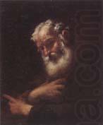 Study of a bearded old man,possibly a hermit,half-length, unknow artist